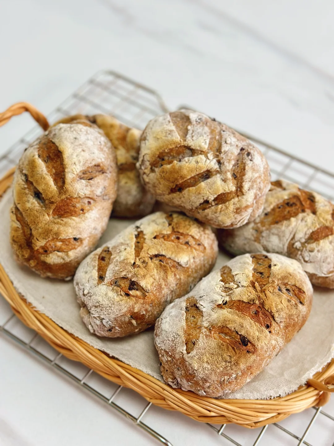 零糖油‼️低卡又养生的杂粮欧包❗️直接法制作