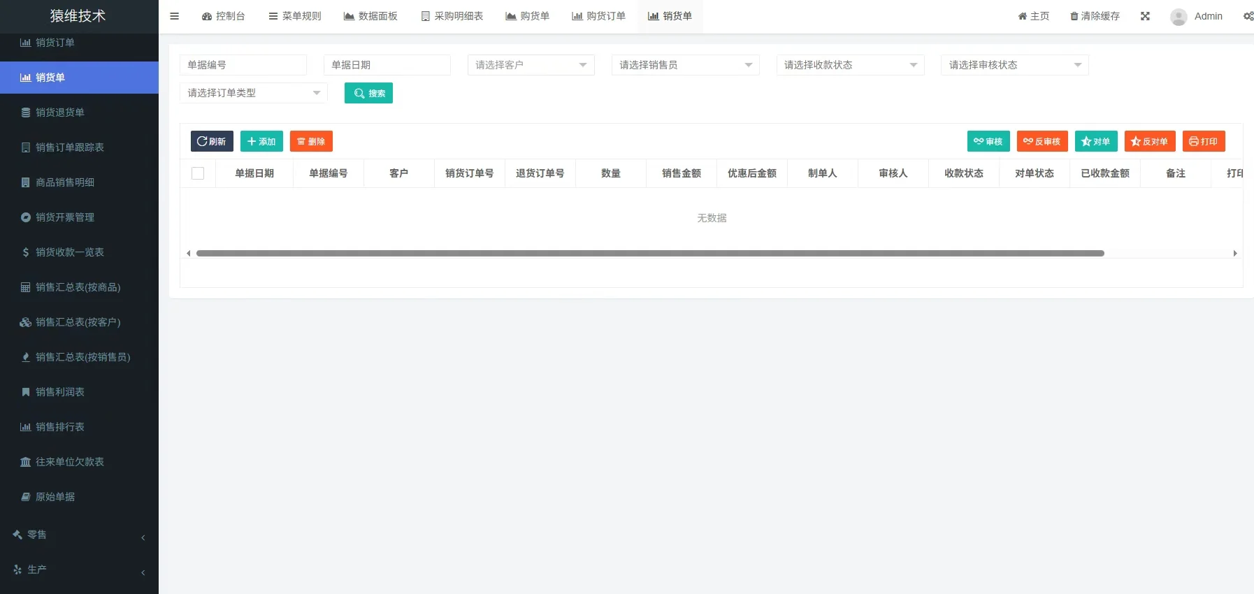 ERP采购生产销售系统