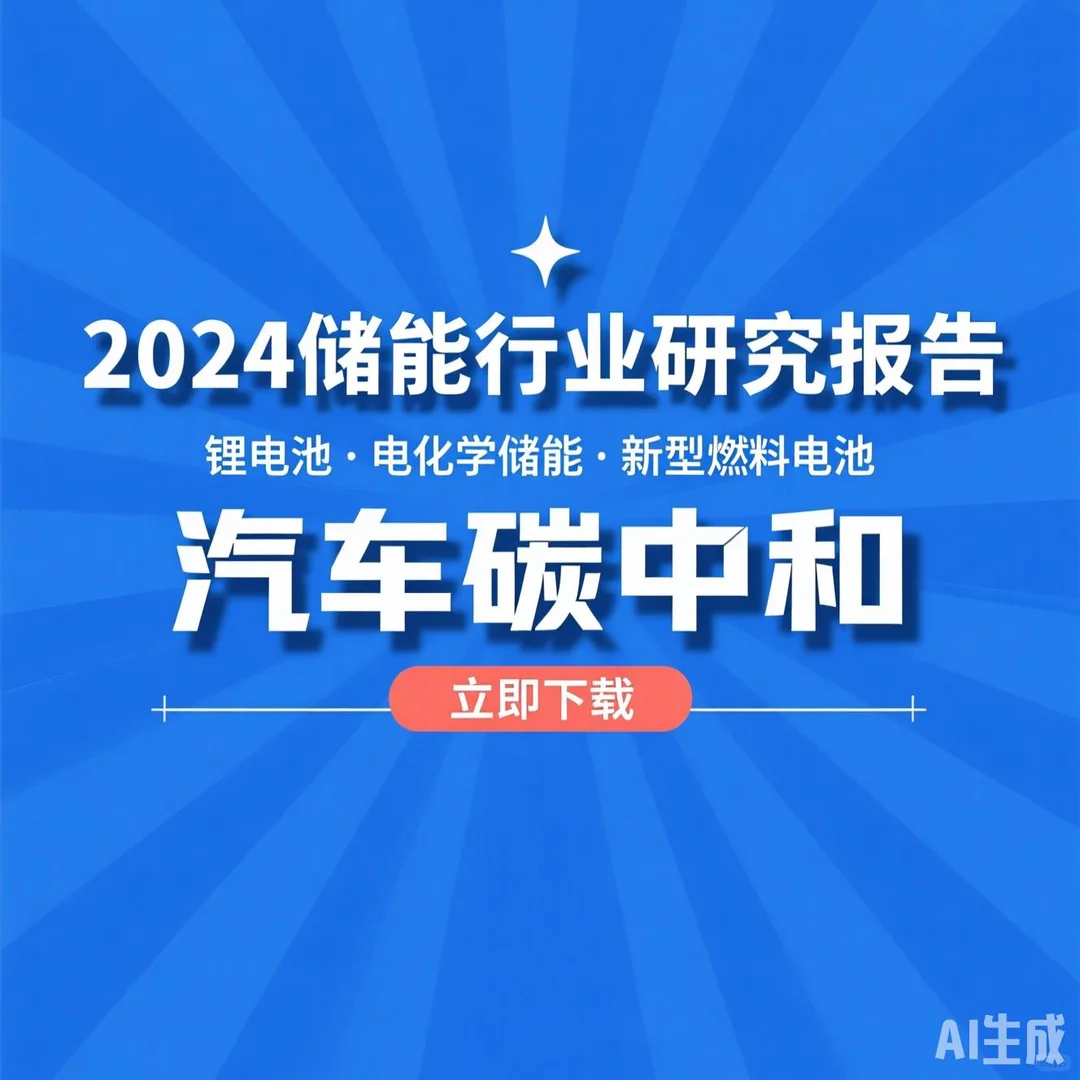 2024储能行业研究：锂电池与燃料电池汽车碳