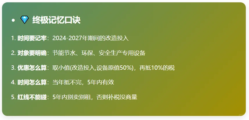 节能节水环保设备数字化、智能化改造税收优