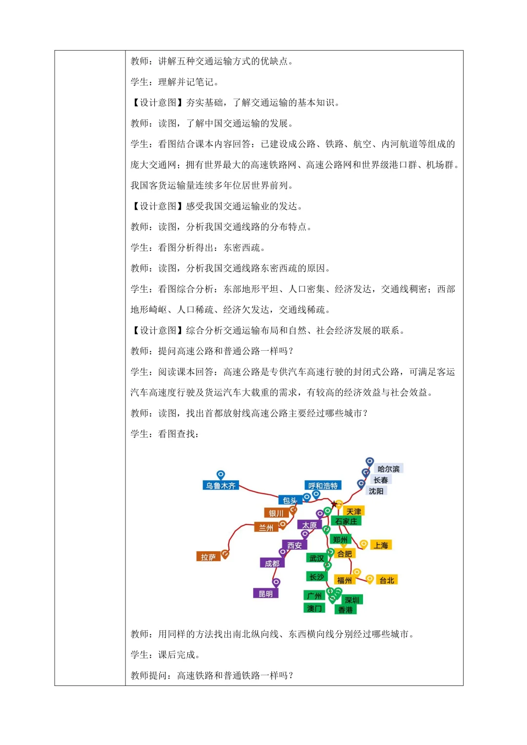 新人教版八上|4.3 交通运输