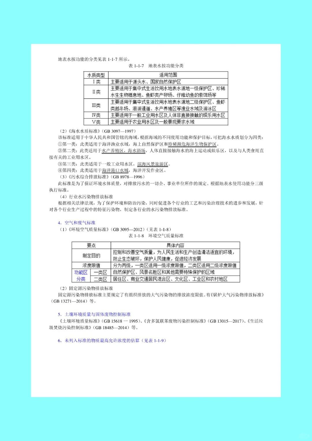 环境监测 课后习题 考研重点笔记