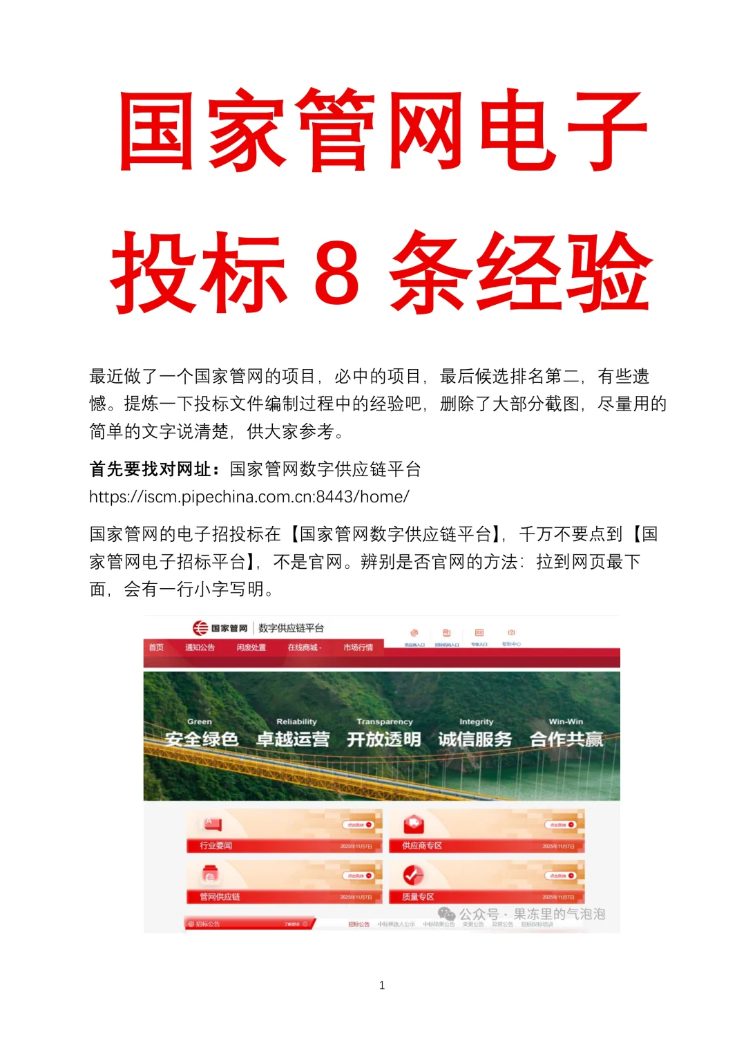 112-国家管网电子投标8条经验