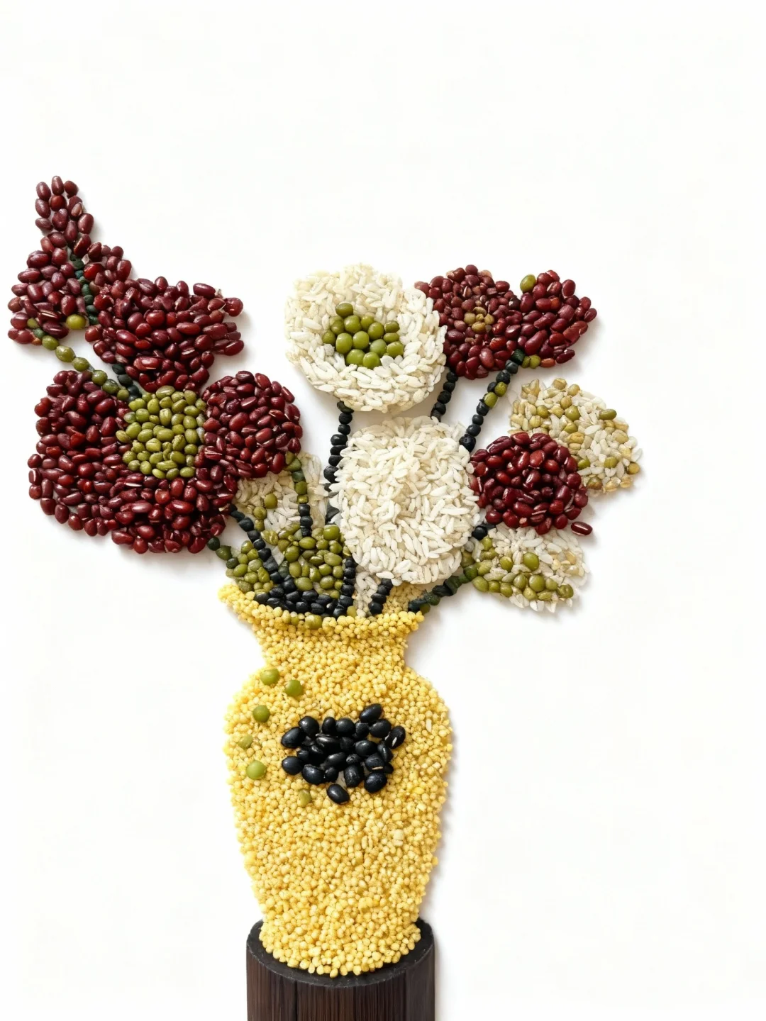 创意五谷贴画——花瓶