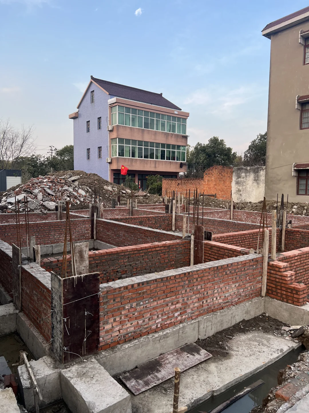 45万｜浙江农村三层半自建房毛坯主体完工！