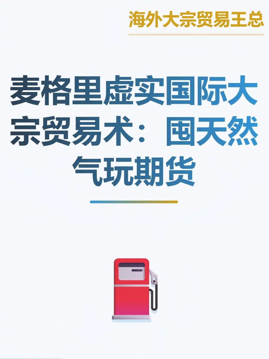 麦格里虚实国际大宗贸易术:囤天然气玩期货