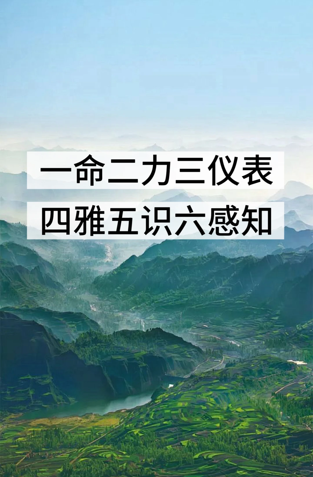 一命二力三仪表，四雅五识六感知