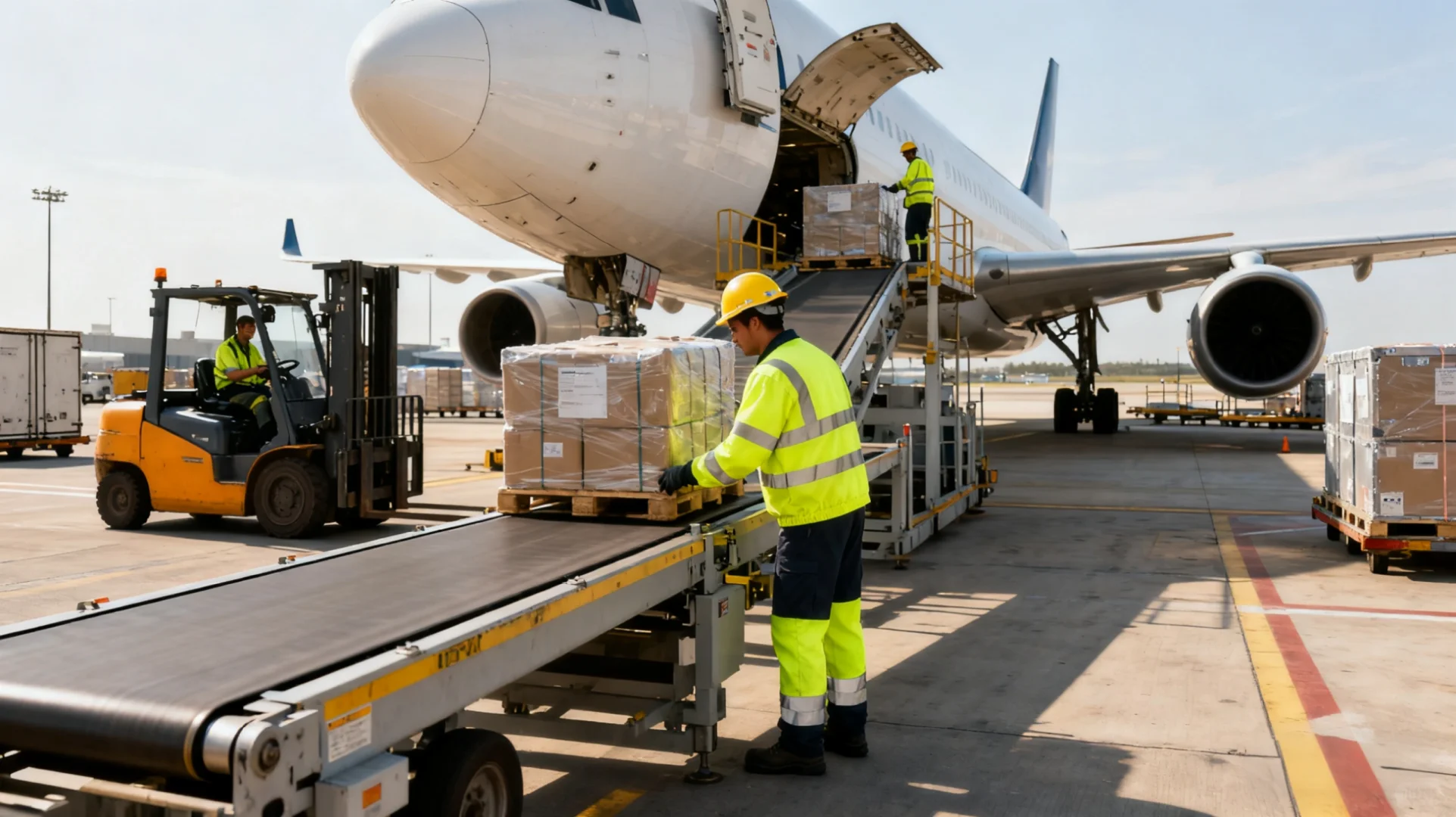 成都机场货运机坪装卸员