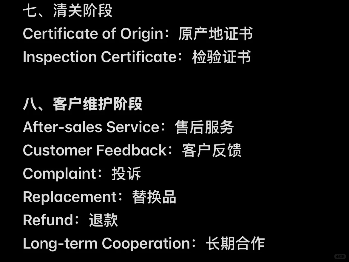 外贸人必备的1000个外贸沟通词汇