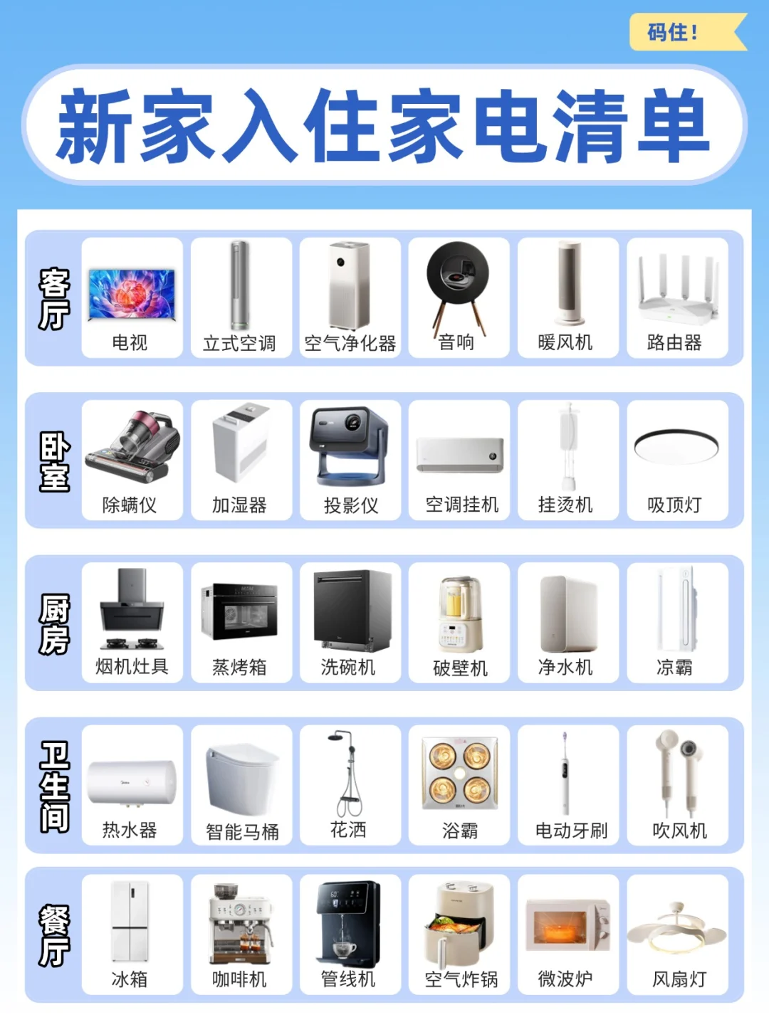 新家入住家电清单，什么时候入手划算