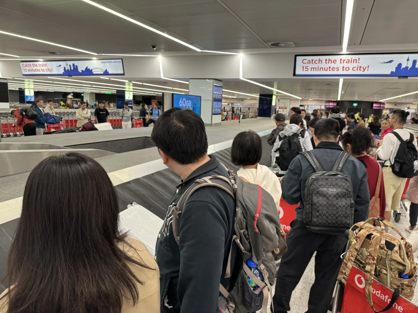 搞不懂悉尼机场为什么行李都放一个转盘上