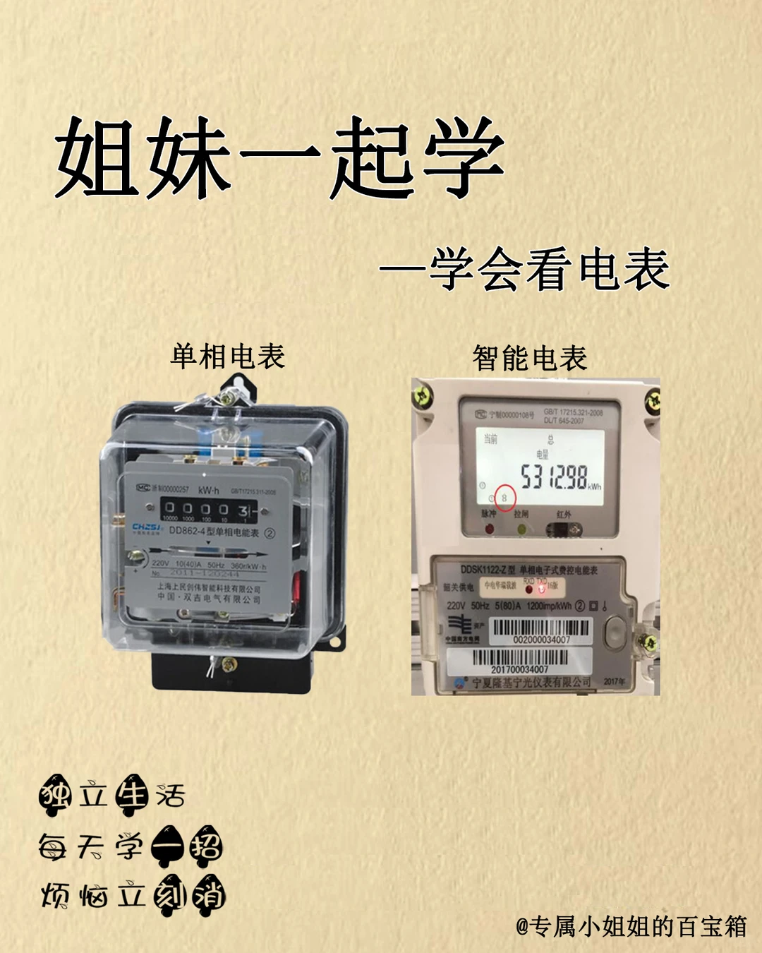 独居女生必看，1分钟看懂电表！！