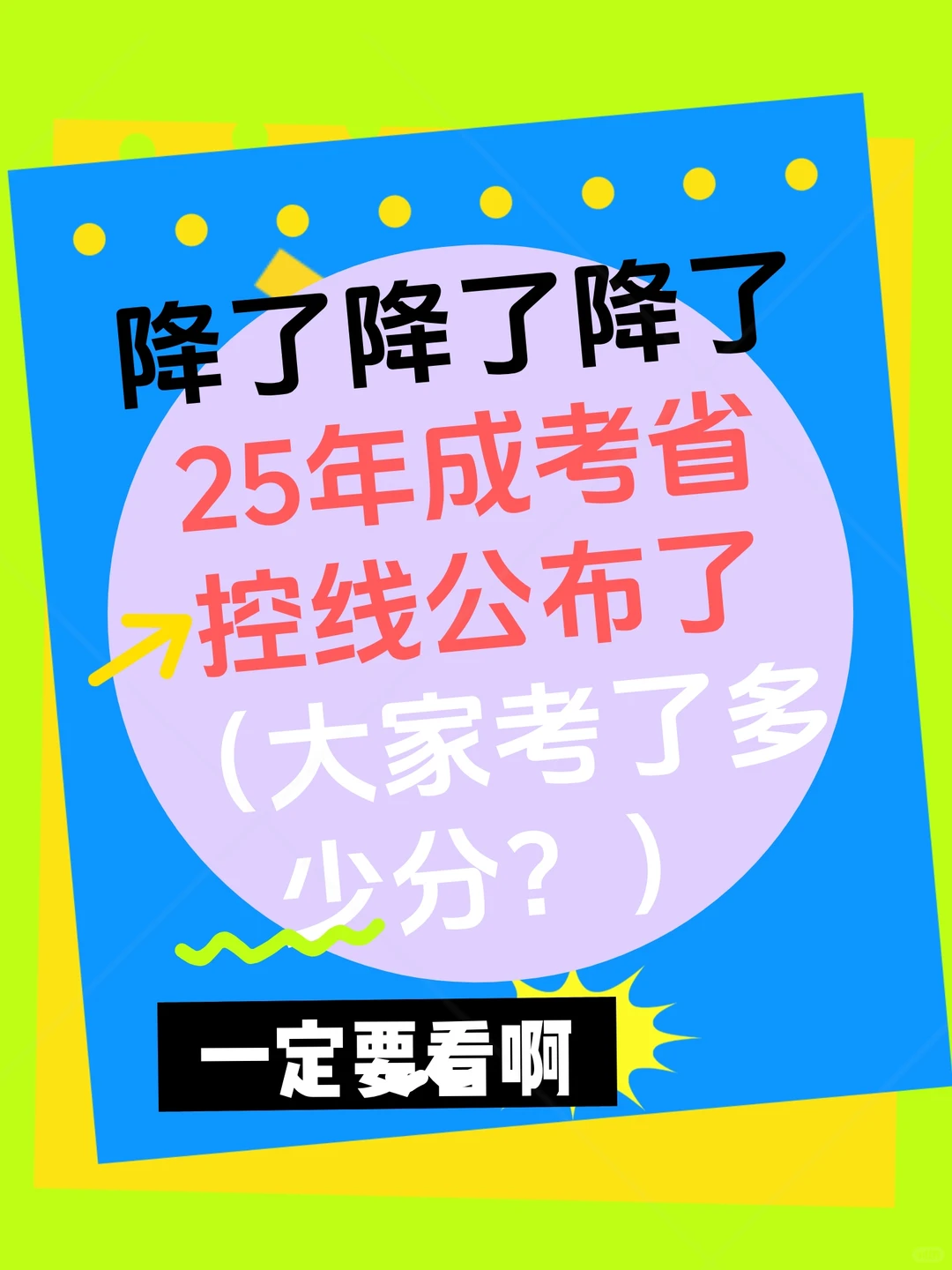 25年成人高考分数线有所下调！大家查到了吗