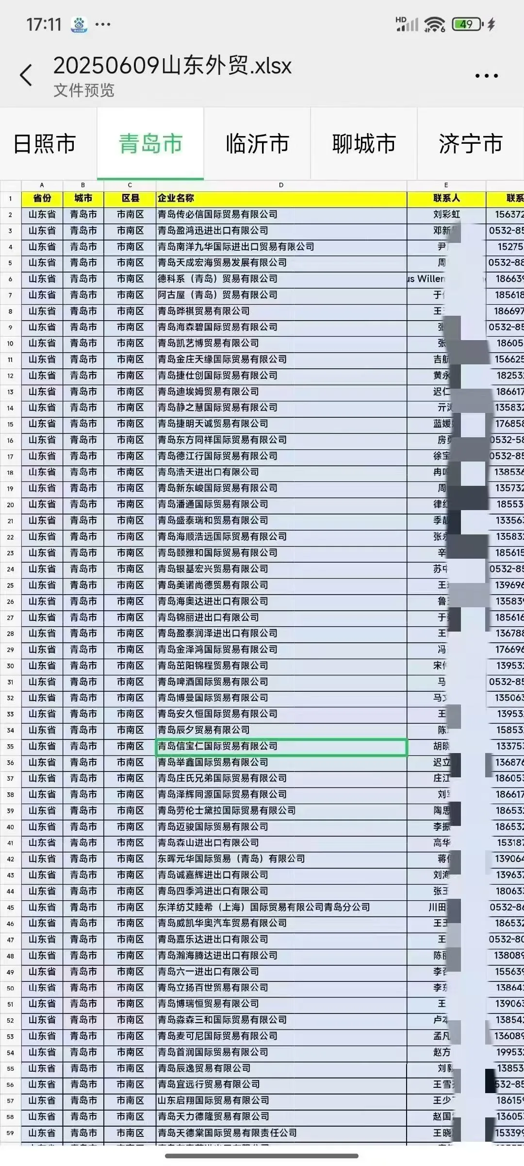 2025最新山东外贸出口企业
