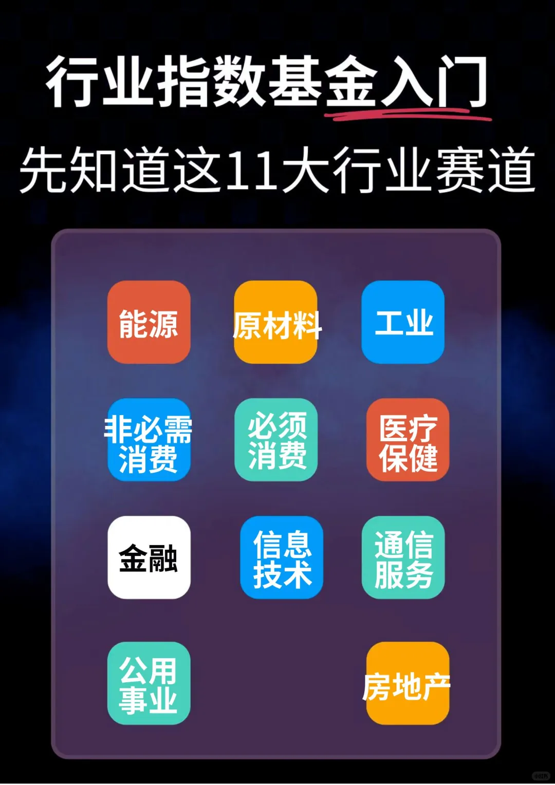 行业指数基金入门，先认清这11大核心赛道！