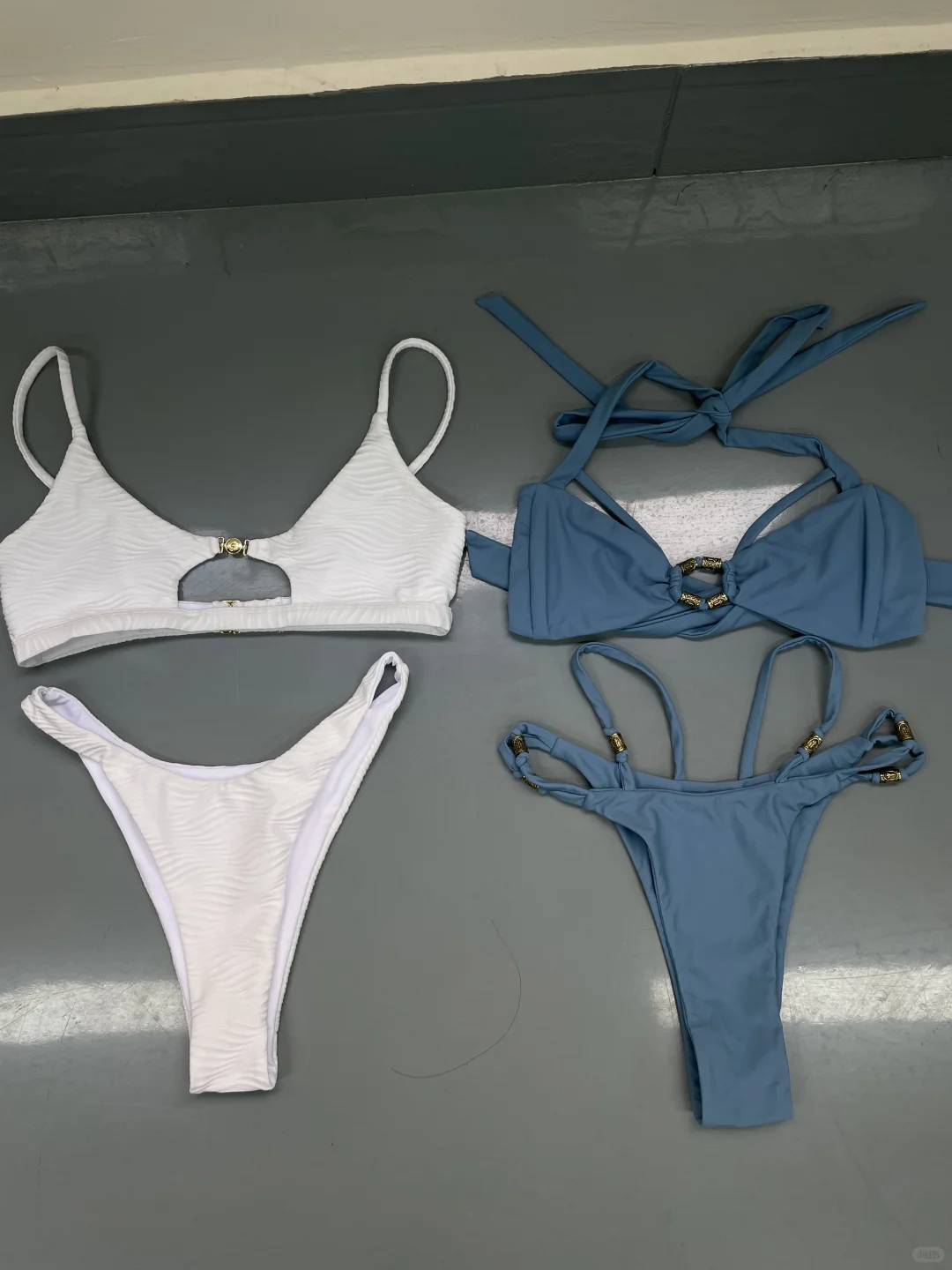 泳衣定制 | 异域风情蓝色系比基尼套装??