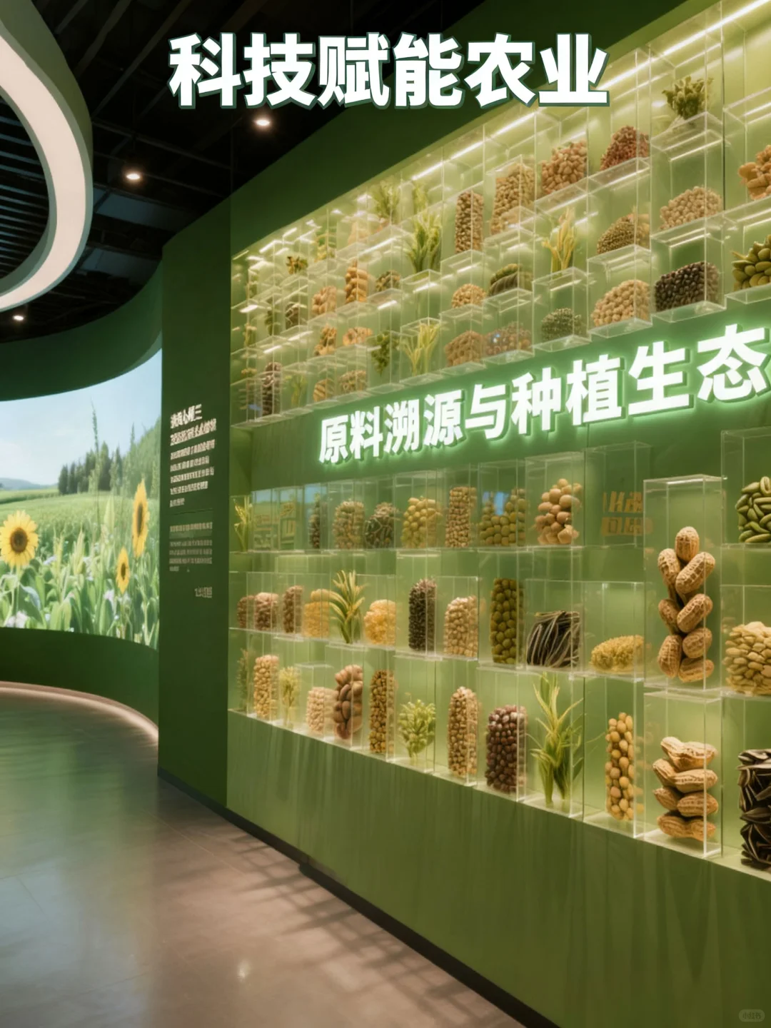 在粮油企业展厅亲眼看见了