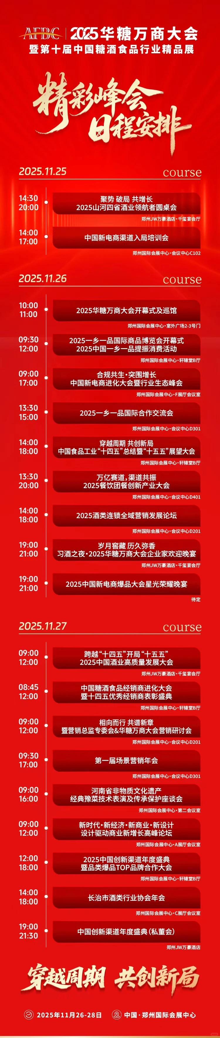 糖酒会峰会活动安排