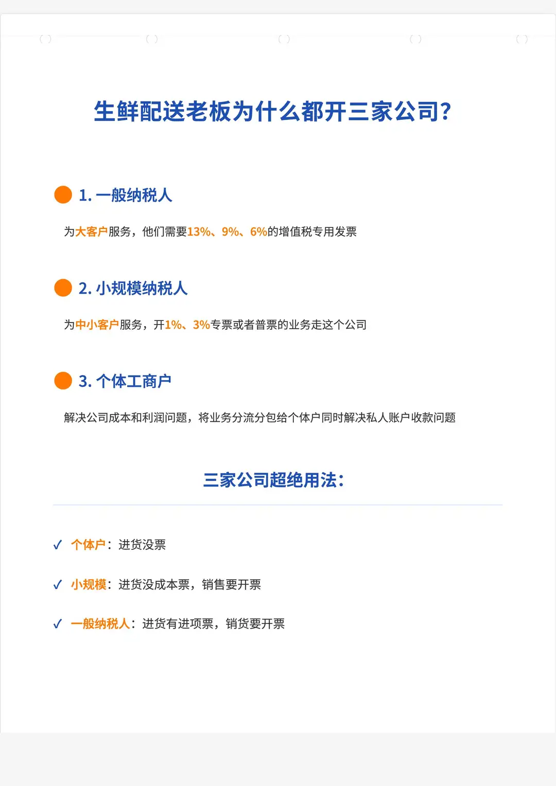 为什么赚钱的生鲜老板都会开3家公司？