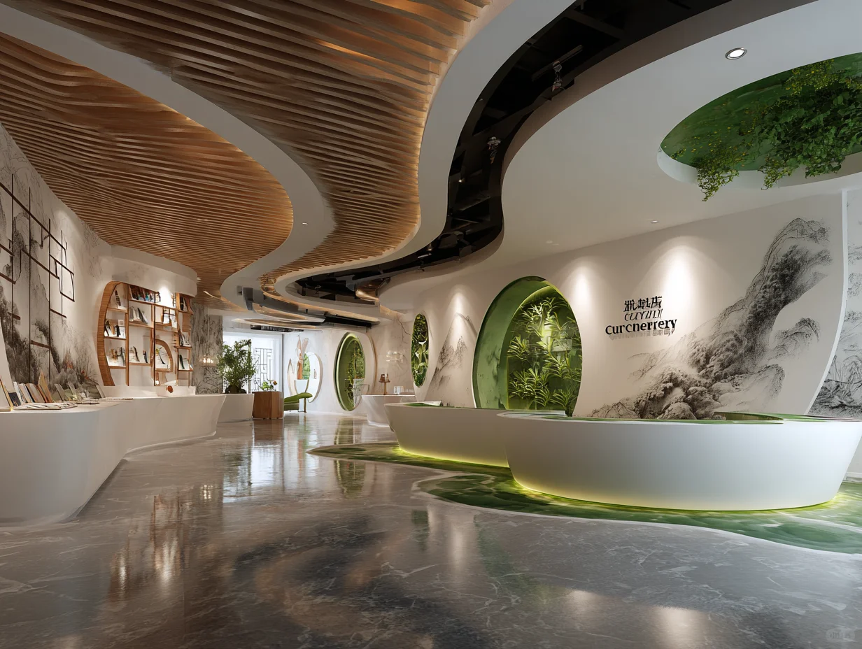 自然系展厅设计，把森林搬进空间