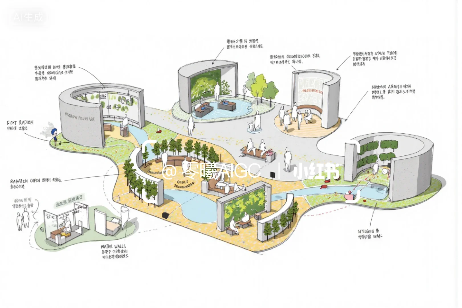 环艺作业｜空间构成分析自然主义曲面空间