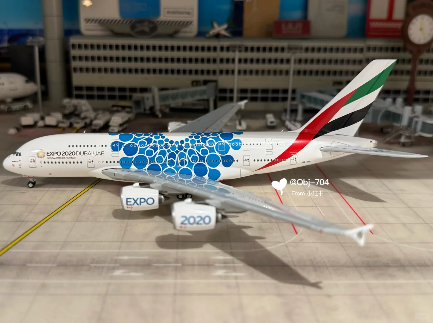 模型收藏记录-阿联酋2020世博蓝A380