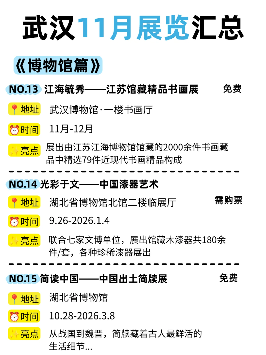 武汉11月新展览汇总来啦!好多免费！?