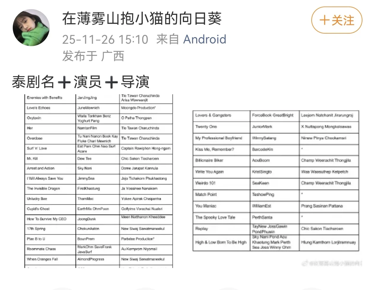 ?推介会 剧和导演匹配表