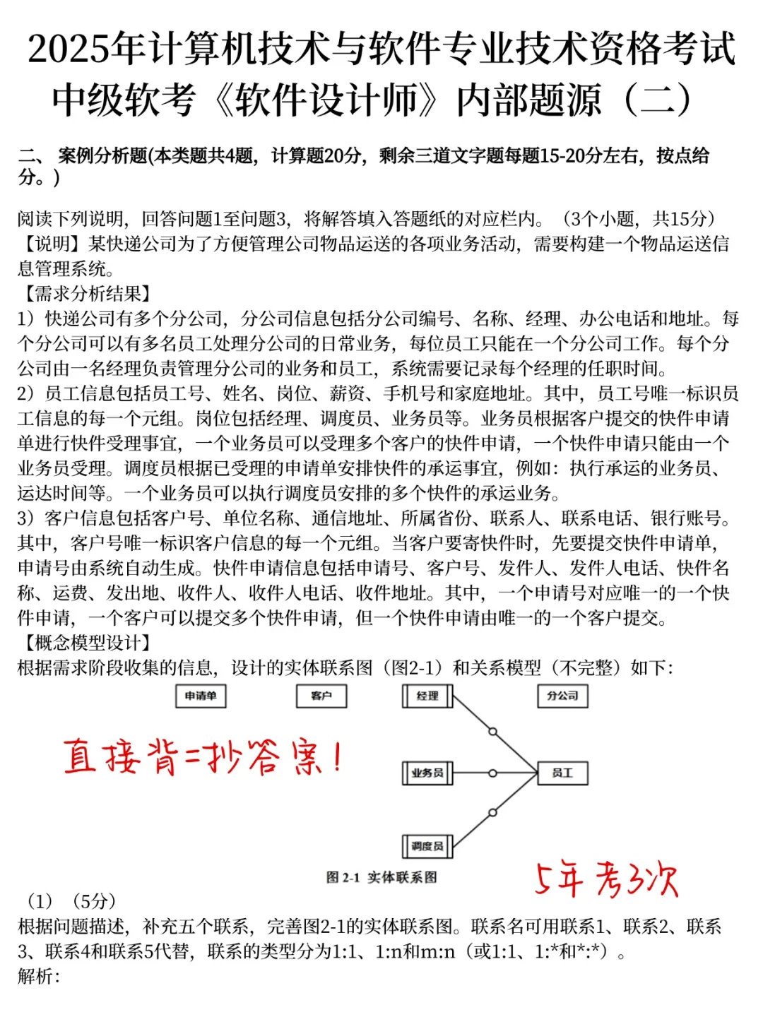 提醒这周六中级软考裸考的，就背这2套卷