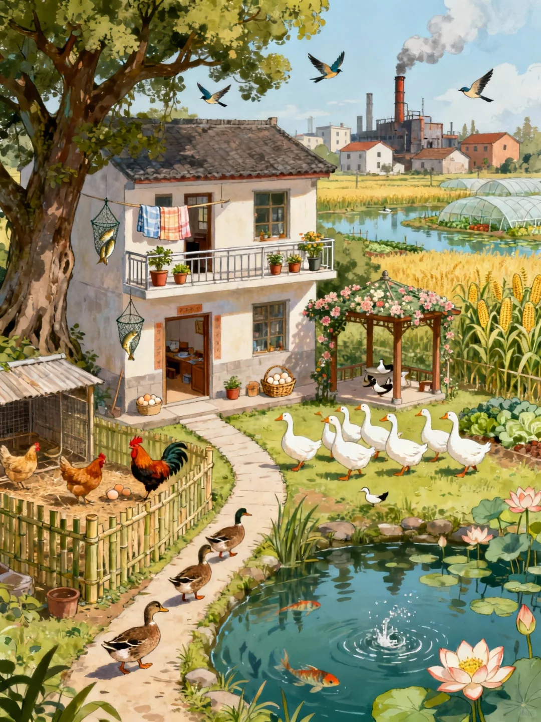 在农村小院，你最想养/种植什么？