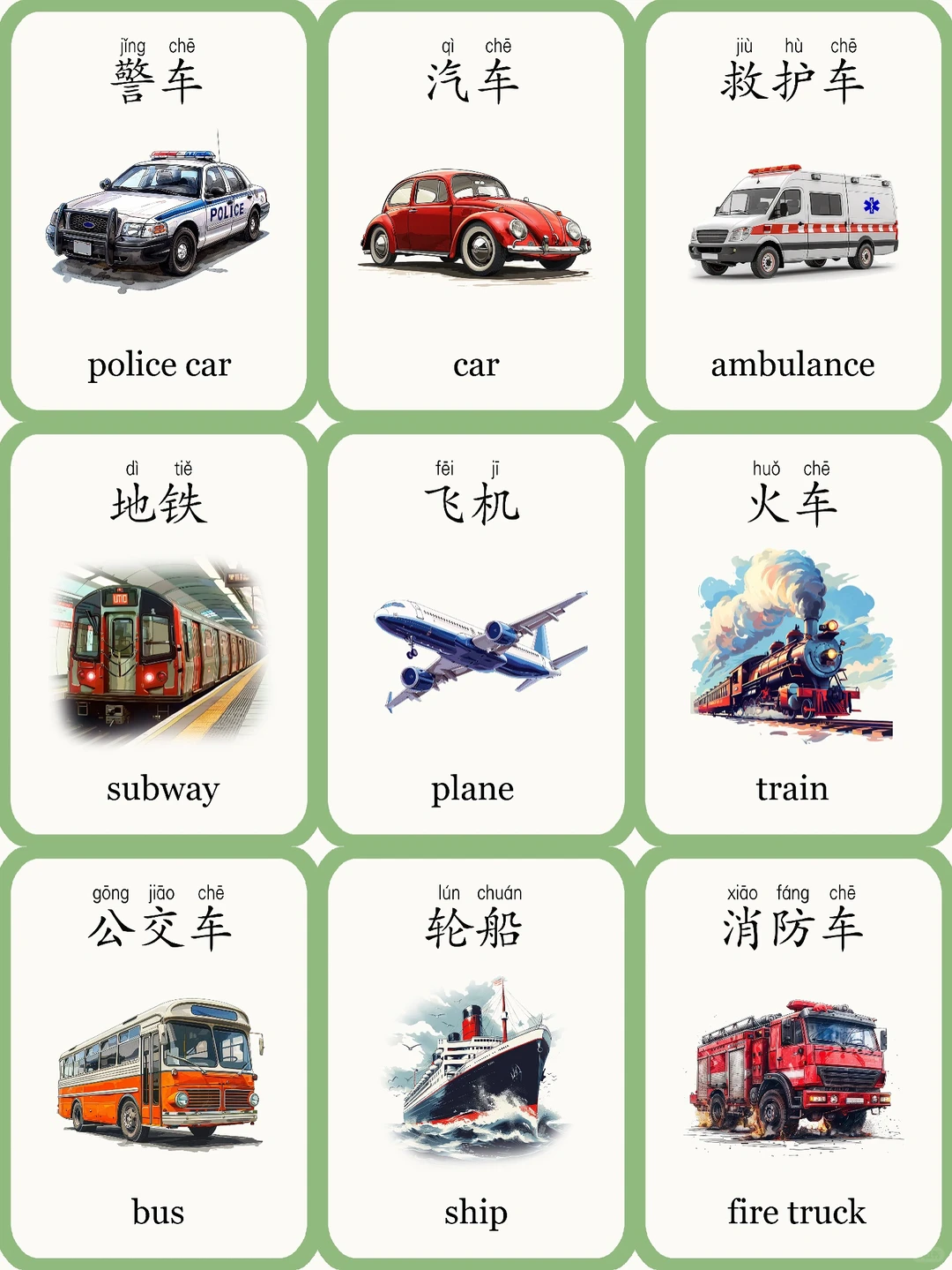 华裔学中文｜交通工具✈️