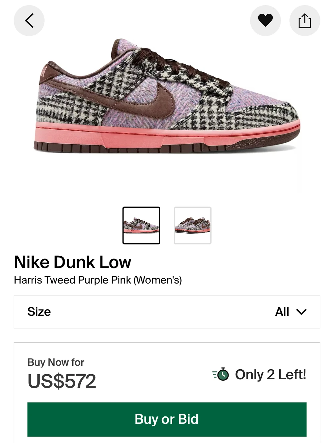 Nike Dunk Low 联名 Harris Tweed Women’s