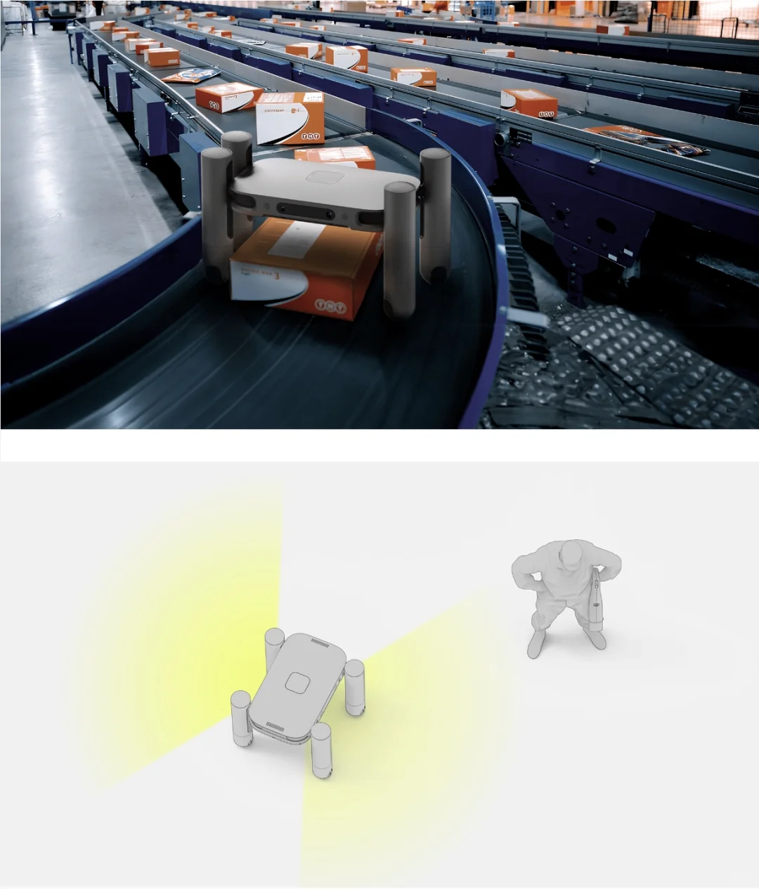 机场违禁品检测机器人创意设计