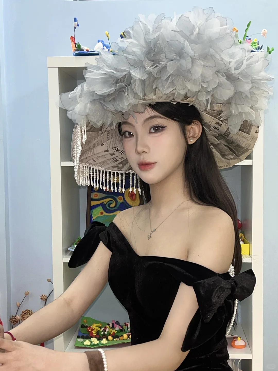 报纸帽子手工作品