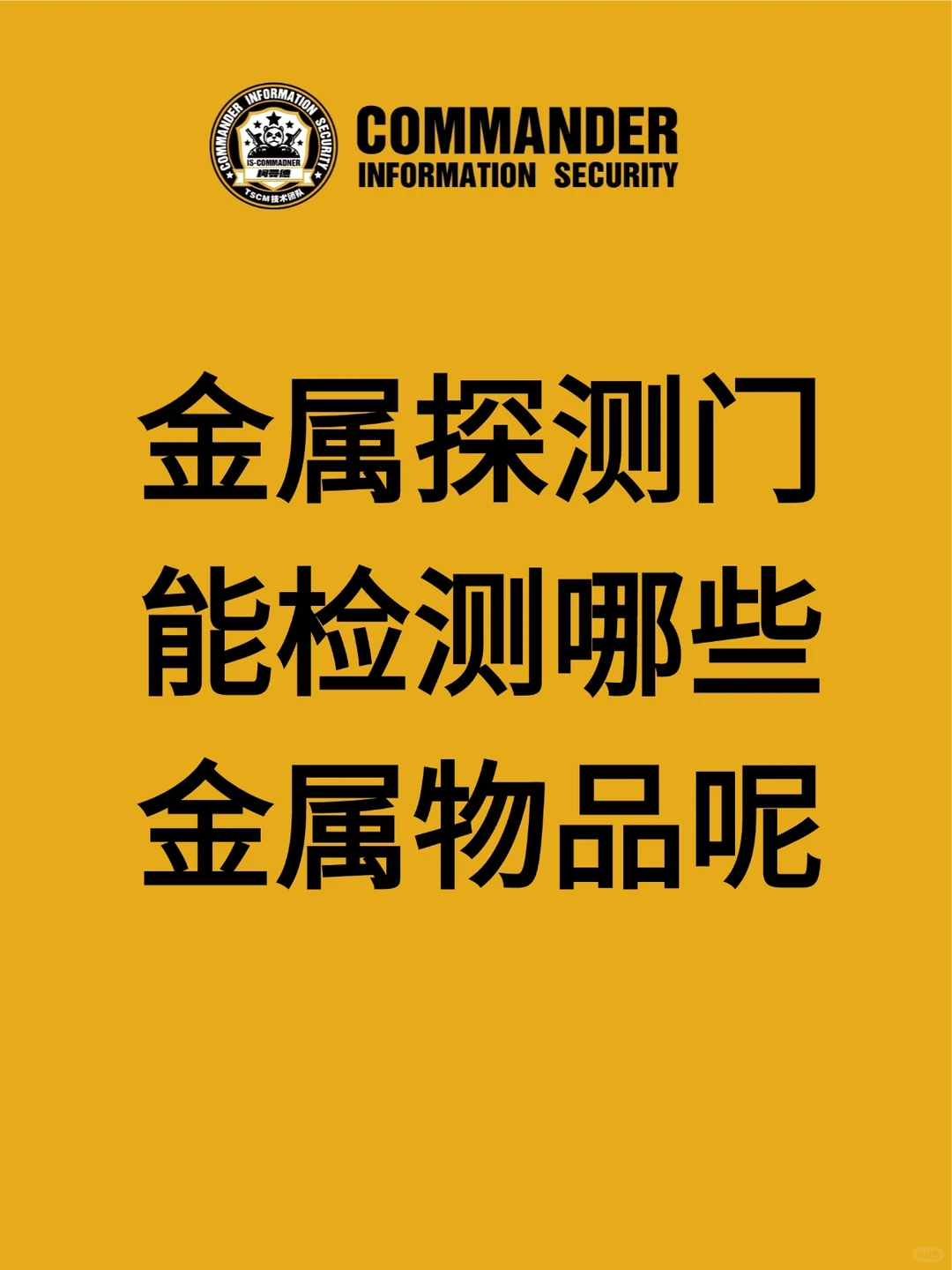 金属探测门能检测哪些金属物品呢