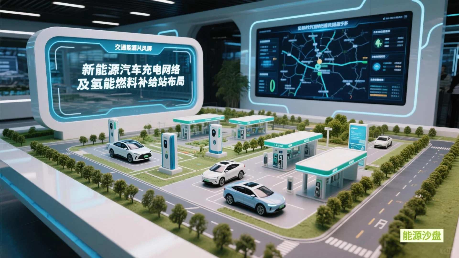 光伏、储能、充电、换电一体化综合沙盘