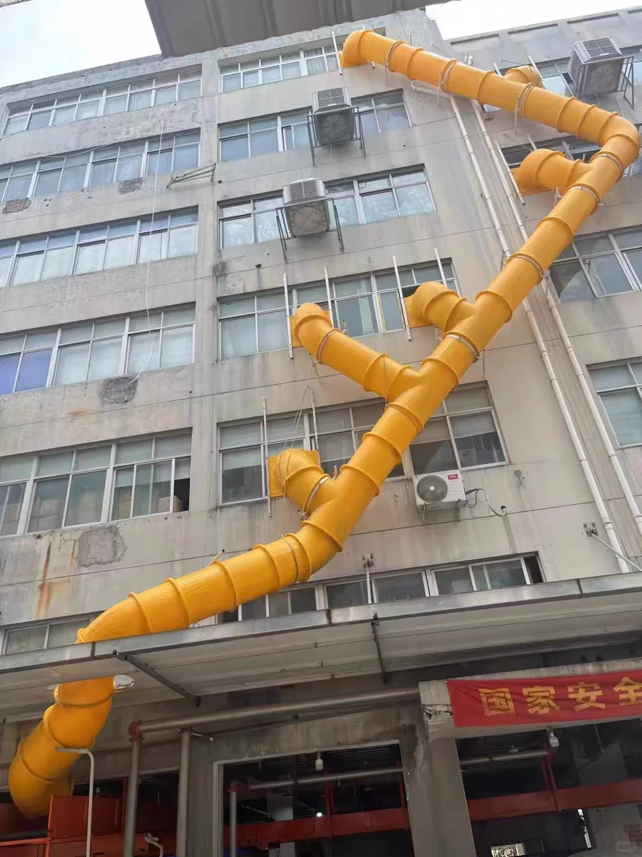 快递滑梯分拣传送带管道