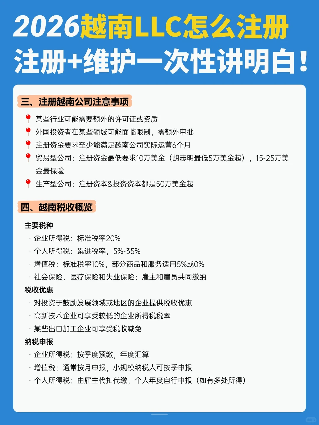 一次性讲清：越南LLC公司注册