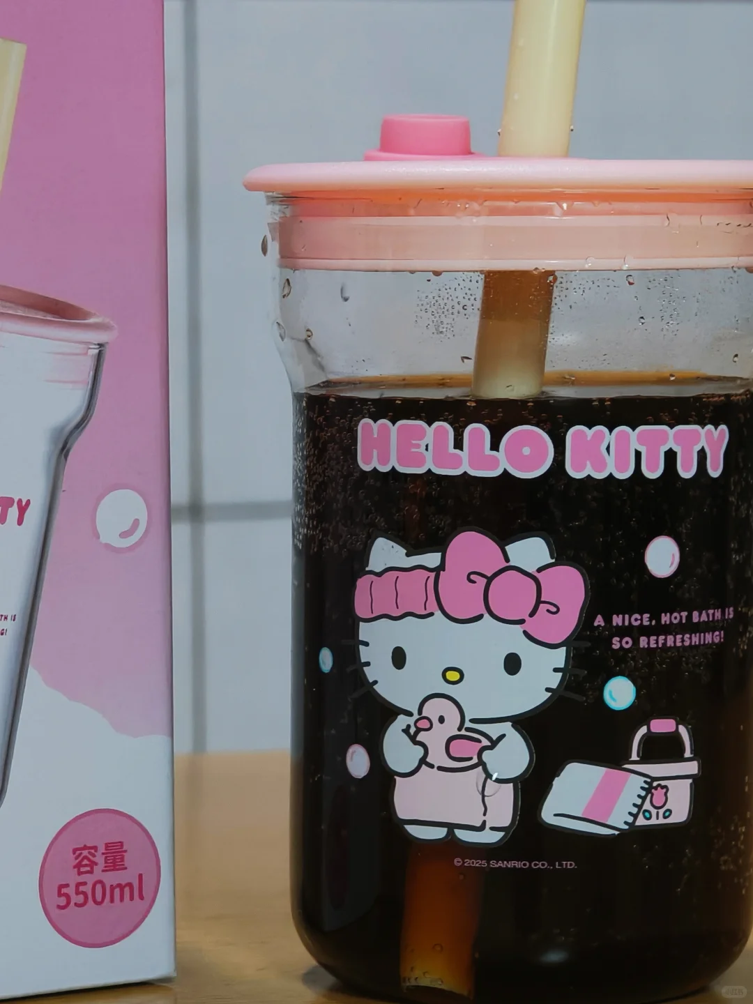 14r?拿下kt玻璃吸管杯?这也太萌了吧~