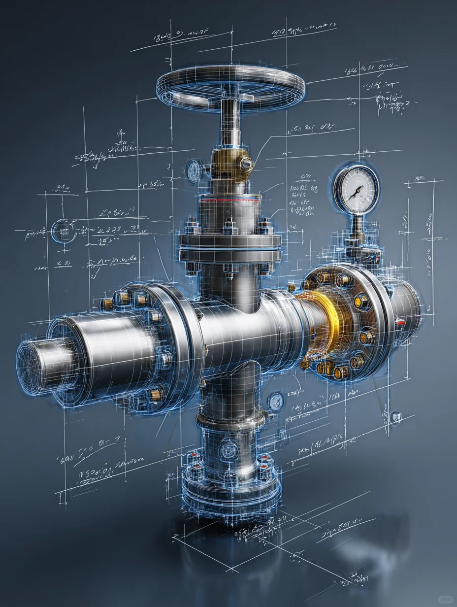 工业球阀设计草图｜提示词