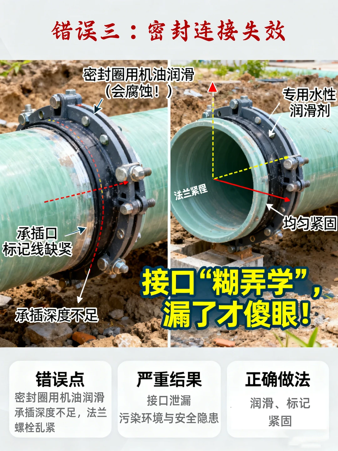 玻璃钢管道安装90%的问题都出在这5个错！