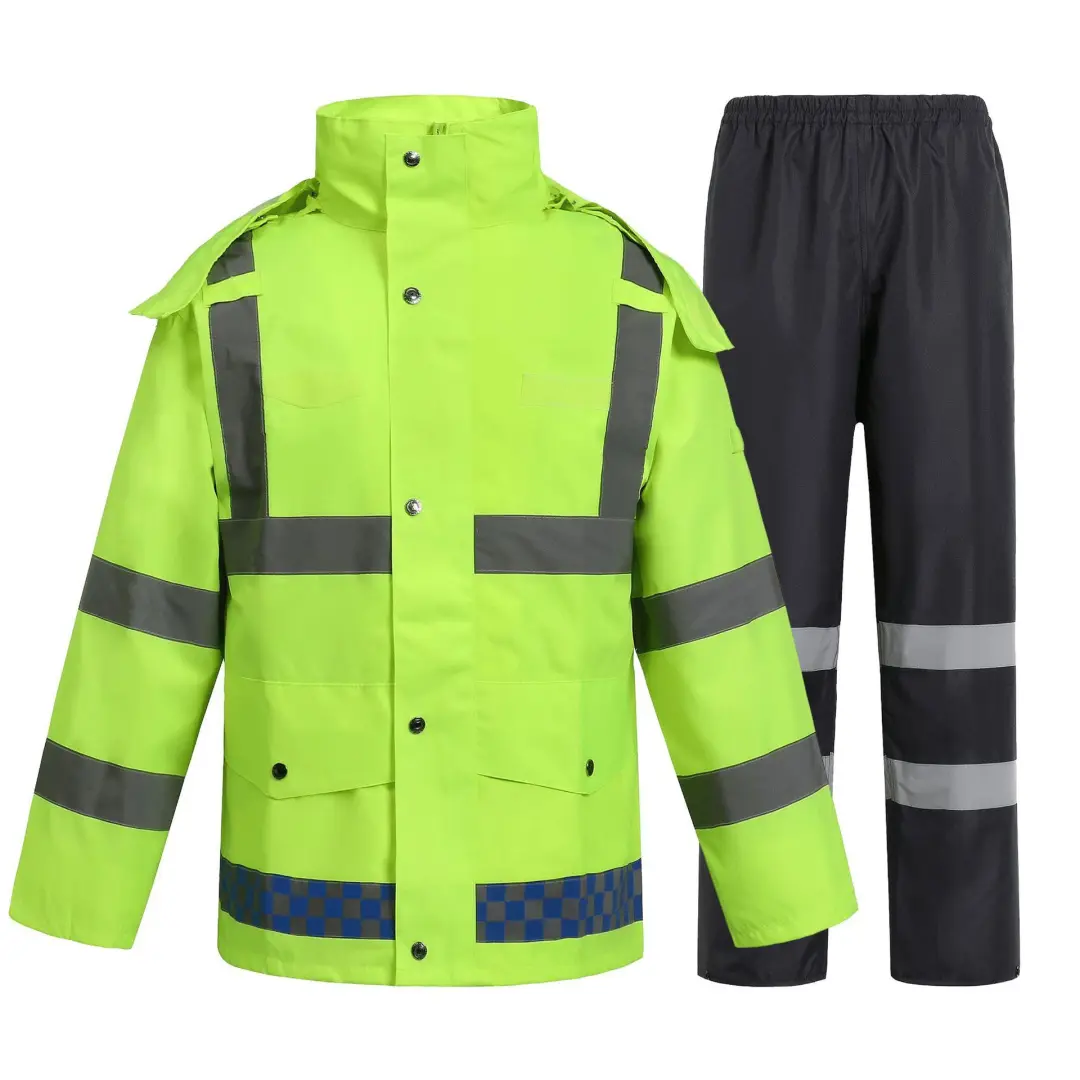 交通户外执勤300D牛津布荧光绿环卫园林