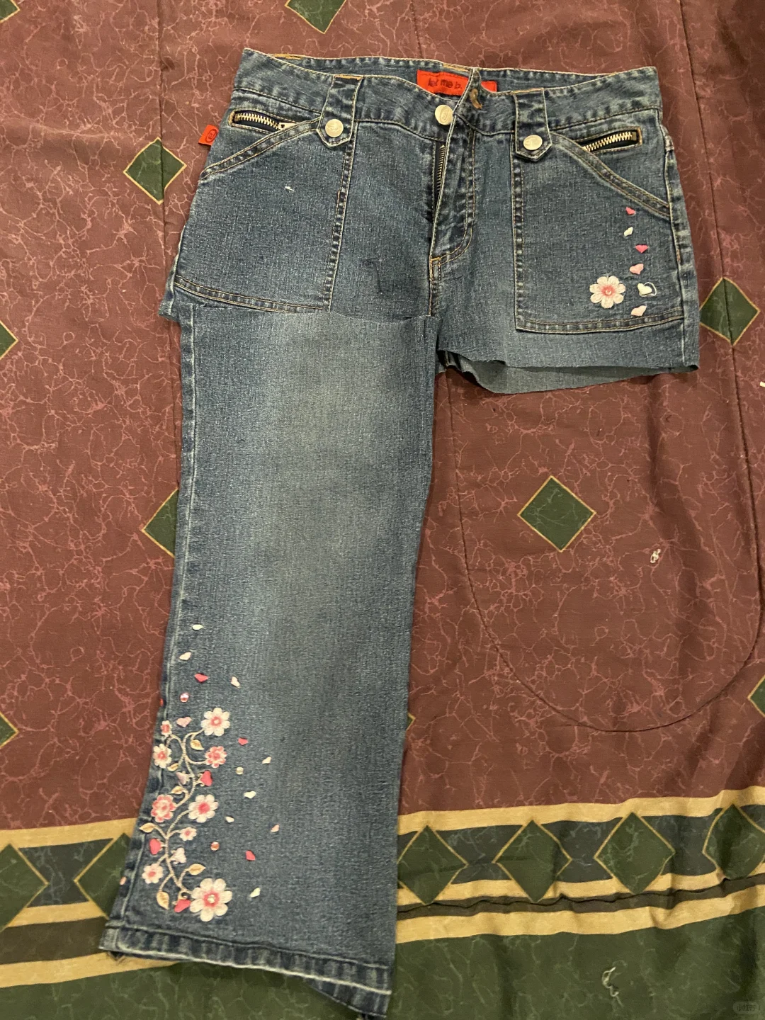 旧物改造：旧牛仔裤（3）-抱枕