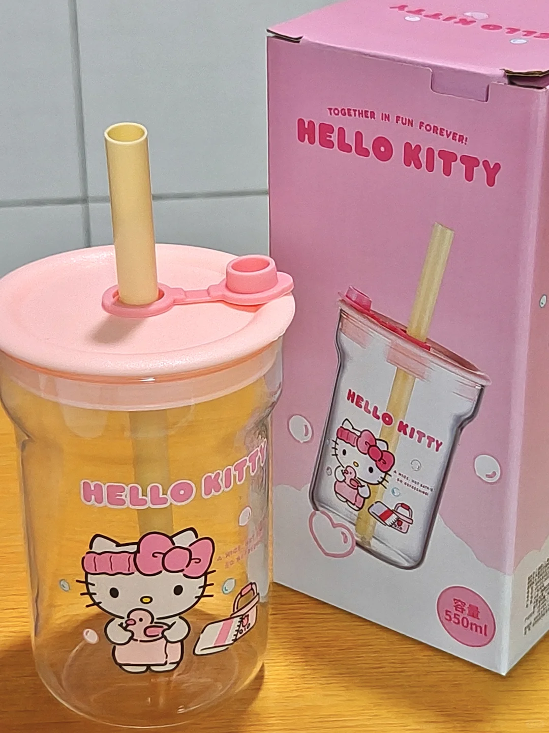 14r?拿下kt玻璃吸管杯?这也太萌了吧~