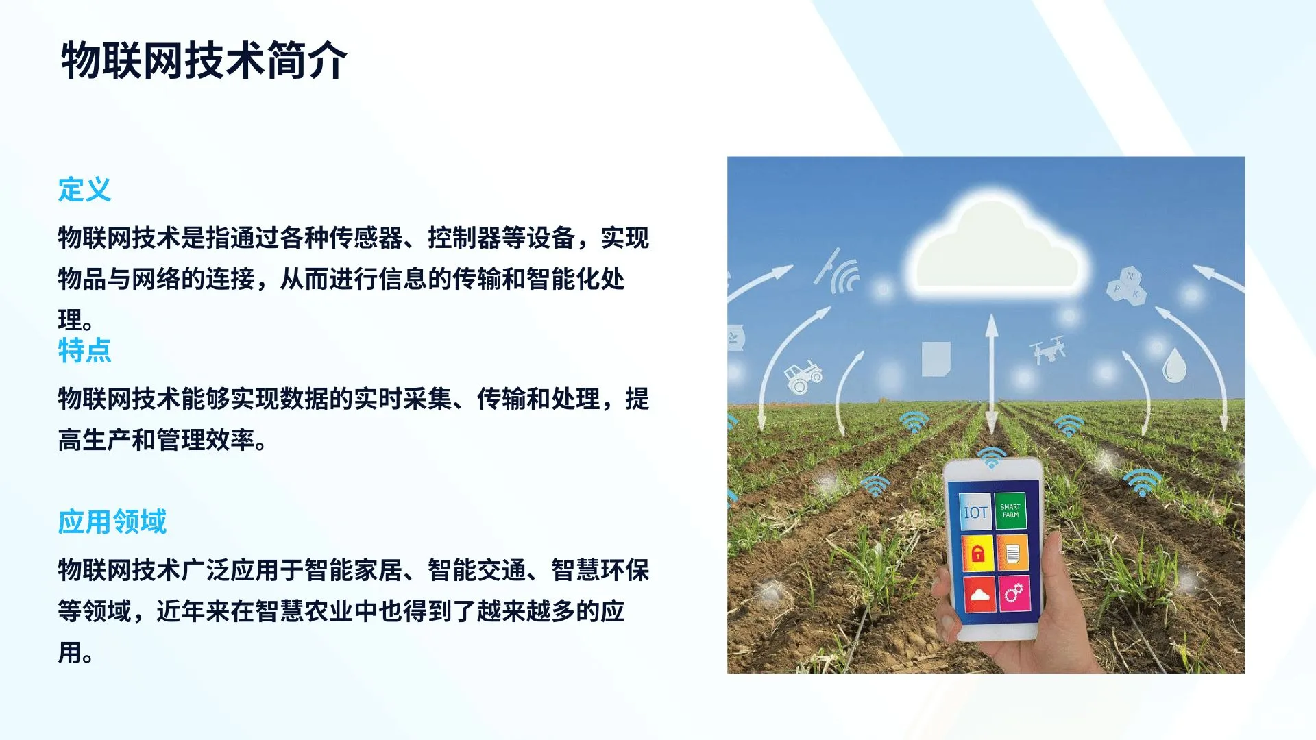 智慧农业中的新技术及其应用成果