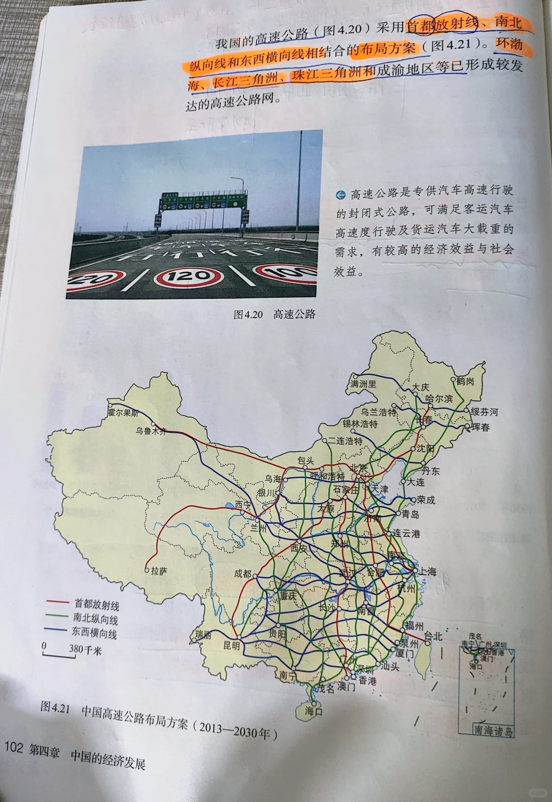 2025新人教版八上地理课本笔记4.3交通运输