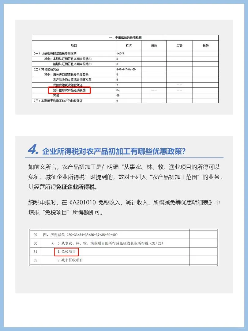 初级农产品和农产品初加工的税收差异