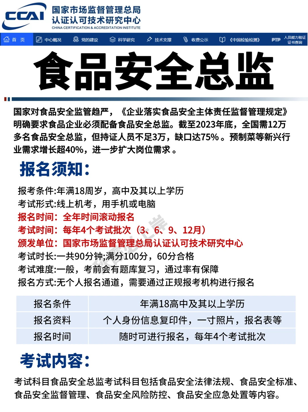 食品安全总监【市监局】报名最新通知?