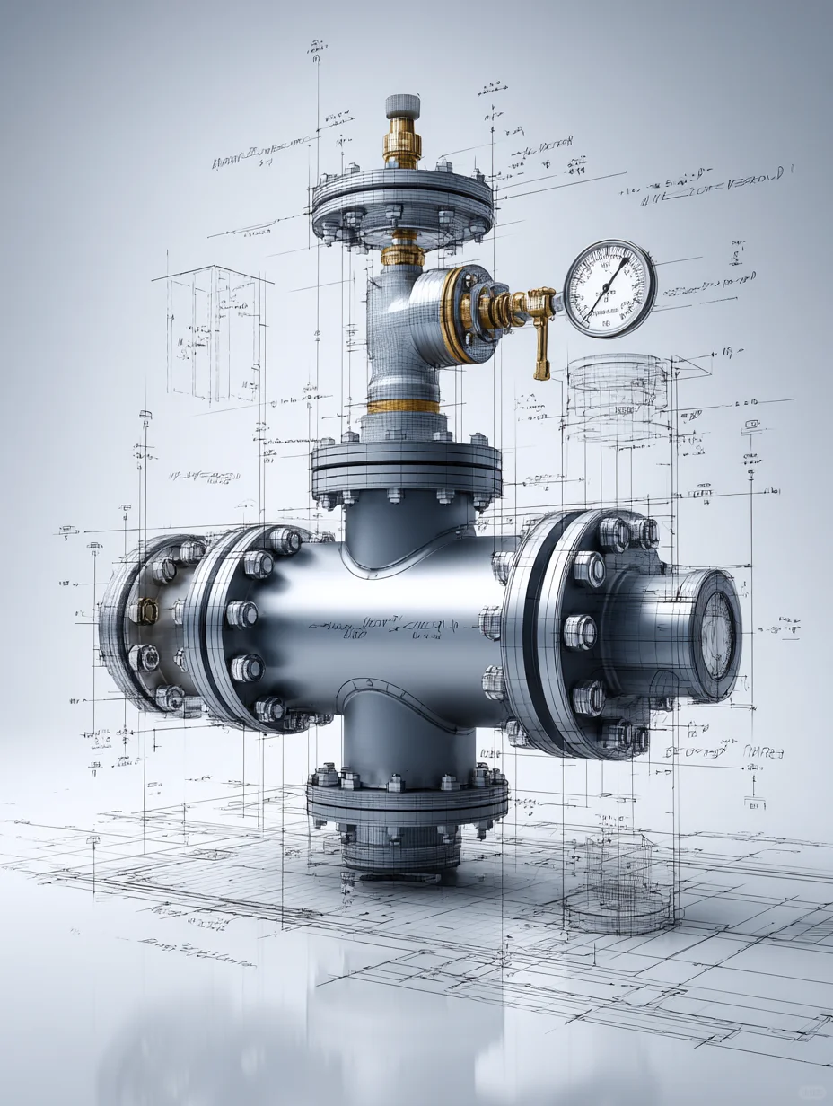 工业球阀设计草图｜提示词