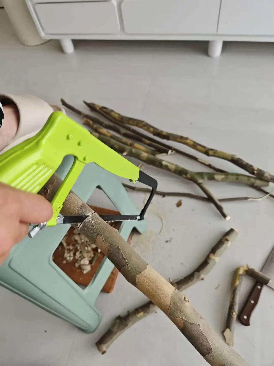 路边的树枝diy 手工